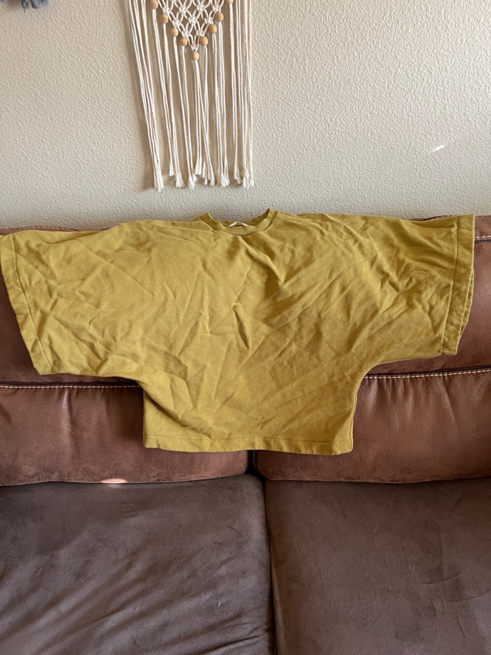 Zara Olive Boxy Short-Sleeve Tee